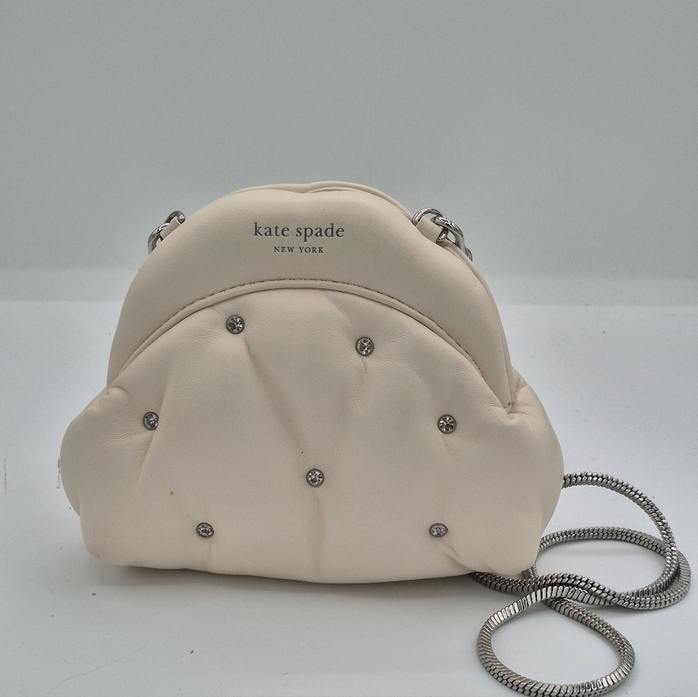Kate Spade Ivory Quilted Cloud Mini Crossbody Bag